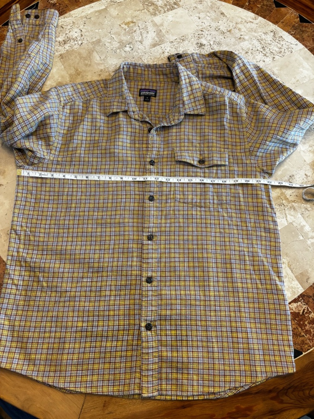 Patagonia Organic Cotton Plaid Button Front Shirt Men’s Medium M Long Sleeve - Picture 5 of 9